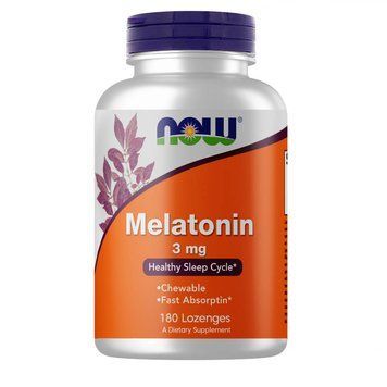 Натуральна добавка NOW Melatonin 3 mg, 180 жувальних таблеток CN3631 фото