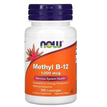 Вітаміни та мінерали NOW Methyl B12 1000 mcg, 100 льодяників CN11387 фото