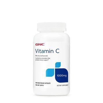 Вітамін C GNC Vitamin C 1000 mg with Citrus Bioflavonoids, 180 вегакапсул з цитрусовими біофлавоноїдами CN17049 фото