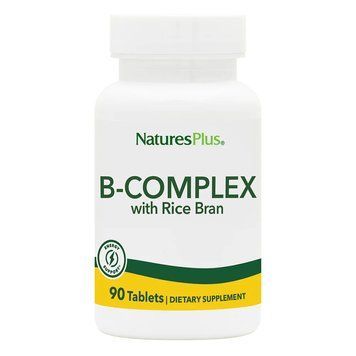 Вітаміни та мінерали Natures Plus B-Complex with Rice Bran, 90 таблеток CN11767 фото