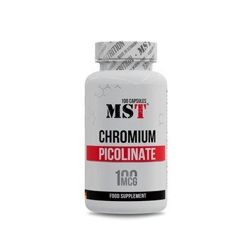 Вітаміни та мінерали MST Nutrition Chromium Picolinate, 100 капсул CN15417 фото