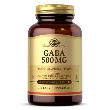 Амінокислота Solgar GABA 500 mg, 50 вегакапсул CN5972 фото