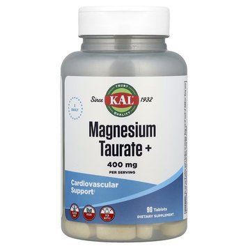 Таурат магнію KAL Magnesium Taurate+ 400 mg, 90 таблеток CN11397 фото
