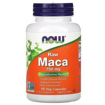 Натуральна добавка NOW Maca Raw 750 mg, 90 вегакапсул CN4260 фото