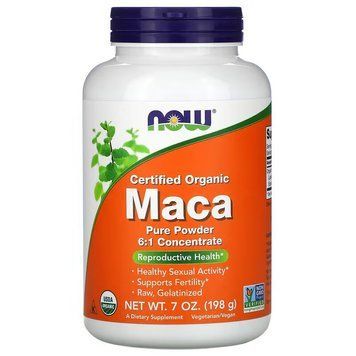 Натуральна добавка NOW Maca Pure Certified Organic, 198 грам CN4264 фото