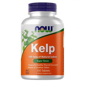 Вітаміни та мінерали NOW Kelp 150 mcg, 200 таблеток CN4490 фото