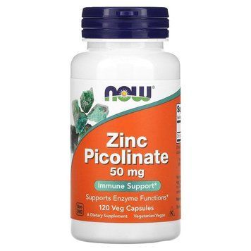 Вітаміни та мінерали NOW Zinc Picolinate 50 mg, 120 вегакапсул CN3644 фото