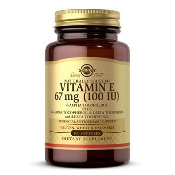 Вітаміни та мінерали Solgar Vitamin E 67 mg (100 IU) Mixed Tocopherols, 100 капсул CN12421 фото