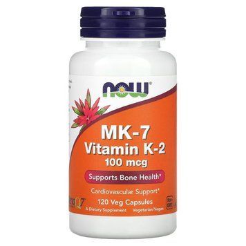 Вітаміни та мінерали NOW Vitamin K2 (MK7) 100 mcg, 120 вегакапсул CN12509 фото