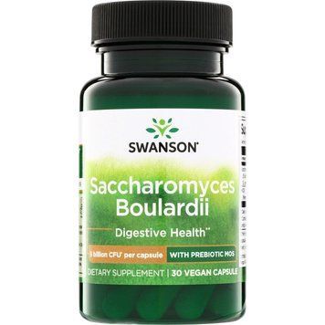 Пробіотичні дріжджі Swanson Saccharomyces Boulardii with Prebiotic MOS 5 Billion CFU, 30 вегакапсул CN20605-1 фото