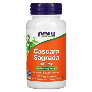 Натуральна добавка NOW Cascara Sagrada 450 mg, 100 вегакапсул CN10233 фото
