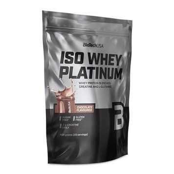 Сироватковий ізолят BioTech Iso Whey Platinum, 454 грам - Шоколад CN20398-5 фото
