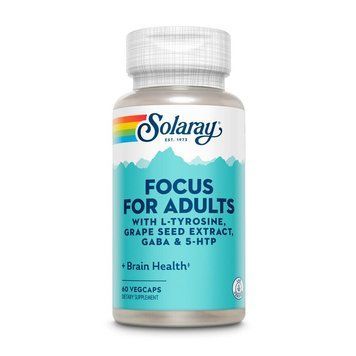 Комплекс для концентрації Solaray Focus for Adults, 60 вегакапсул CN20498-1 фото
