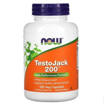 Стимулятор тестостерону NOW Testo Jack 200, 120 вегакапсул CN4265 фото