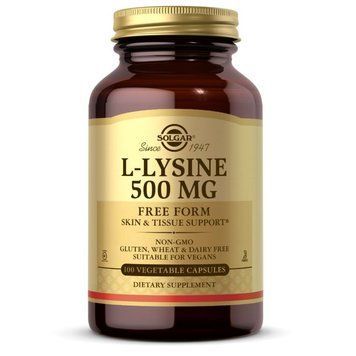 Амінокислота Solgar L-Lysine 500 mg, 100 вегакапсул CN5977 фото