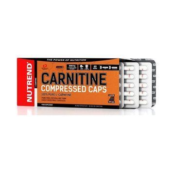 Карнітин тартрат Nutrend Carnitine Compressed Caps, 120 капсул для підтримки продуктивності та дієти CN16337 фото