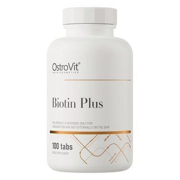 Вітаміни та мінерали OstroVit Biotin Plus, 100 таблеток CN6289 фото