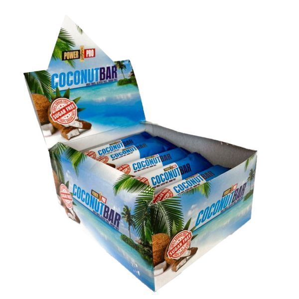 Батончик Power Pro Coconut Bar Sugar Free, 20*50 грам кокос CN2868 фото