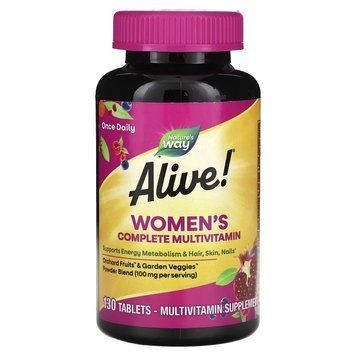 Комплекс для здоров'я жінок Nature's Way Alive! Women's Complete Multivitamin, 130 таблеток CN16237 фото