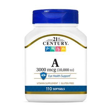 Вітаміни та мінерали 21st Century Vitamin A 3000 mcg, 110 капсул CN11197 фото
