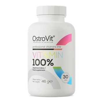 Вітаміни та мінерали OstroVit 100% Vit & Min, 30 таблеток CN5878 фото