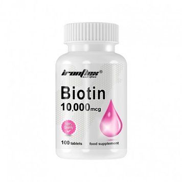 Вітаміни та мінерали IronFlex Biotin 10000 mcg, 100 таблеток CN11422 фото