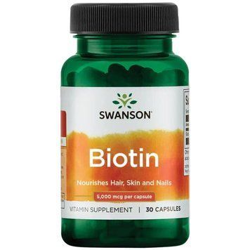 Вітаміни та мінерали Swanson Biotin 5000 mcg, 30 капсул CN7230 фото