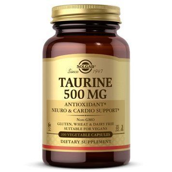 Амінокислота Solgar Taurine 500 mg, 100 вегакапсул CN5996 фото