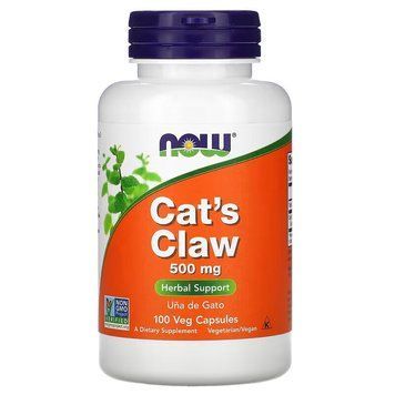 Натуральна добавка NOW Cat's Claw 500 mg, 100 капсул CN10253 фото