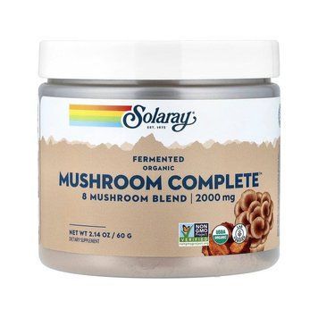 Органічний комплекс ферментованих грибів Solaray Organic Fermented Mushroom Complete 2000 mg, 60 грам CN20550-1 фото