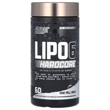 Жироспалювач Nutrex Research Lipo-6 Hardcore, 60 капсул для підтримки м'язової тканини CN13664 фото