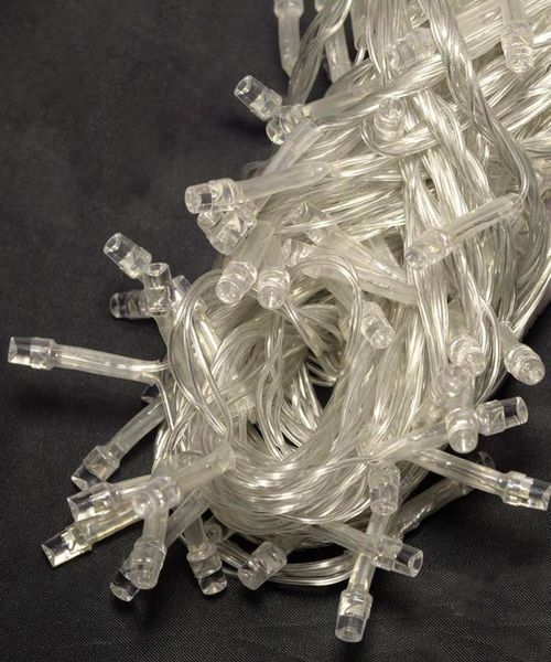Світлодіодна гірлянда No Brand 500 LED класична 5 мм довжина 28 метрів з прозорим проводом, cвітло сине (1150-02) CN8620 фото