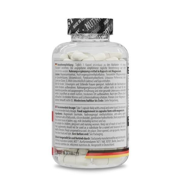 Магній таурат та вітамін В6 MST Nutrition Magnesium Taurate + Vitamin B6, 120 капсул CN16139 фото