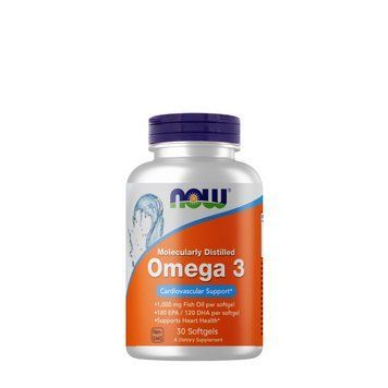 Жирні кислоти NOW Omega-3, 30 капсул CN2883 фото