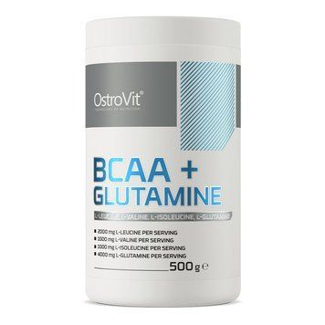 Амінокислота BCAA OstroVit BCAA + Glutamine, 500 грам - Без смаку CN1361-3 фото