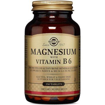 Вітаміни та мінерали Solgar Magnesium with Vitamin B6, 250 таблеток CN10125 фото