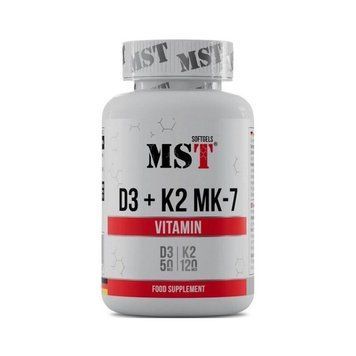 Вітамін D3 та K2 MST Nutrition Vitamin D3 + K2 MK7, 60 капсул CN16140 фото