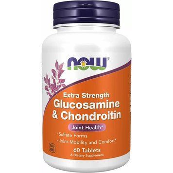 Препарат для суглобів і зв'язок NOW Glucosamine & Chondroitin Extra Strength, 60 таблеток CN12518 фото