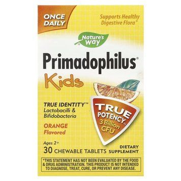 Пробіотична суміш Nature's Way Primadophilus Kids 3 Billion CFU, 30 жевательных таблеток - Апельсин для дітей CN16465-2 фото