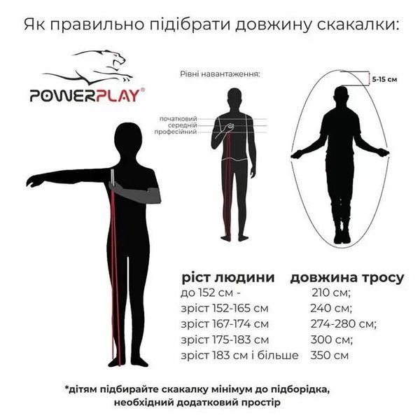 Скакалка Power Play 4206 2.75 м, Grey/Purple CN14786 фото