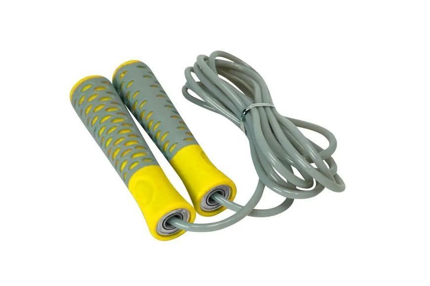 Скакалка Power Play 4206 2.75 м, Grey/Yellow CN14787 фото