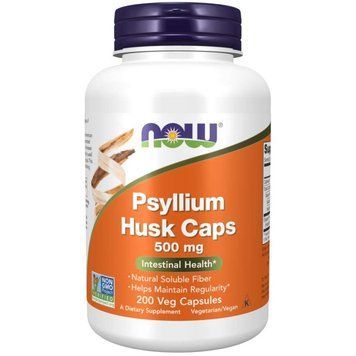 Натуральна добавка NOW Psyllium Husk 500 mg, 200 вегакапсул CN3633 фото