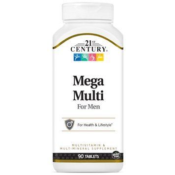 Вітаміни та мінерали 21st Century Mega Multi for Men, 90 таблеток CN9486 фото