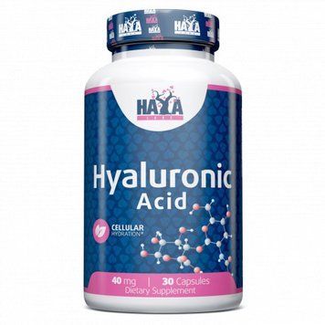 Препарат для суглобів і зв'язок Haya Labs Hyaluronic Acid 40 mg, 30 капсул CN10260 фото