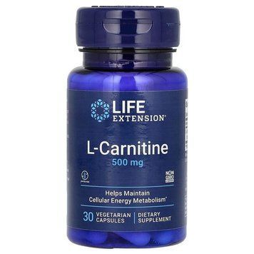 Жироспалювач Life Extension L-Carnitine 500 mg, 30 вегакапсул CN17297 фото