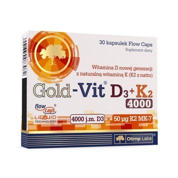 Вітаміни та мінерали Olimp Sport Nutrition Gold-Vit D3+K2 4000 IU, 30 капсул CN9636 фото