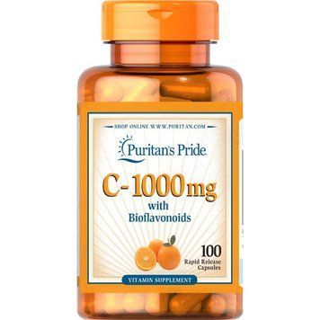 Вітаміни та мінерали Puritan's Pride Vitamin C 1000 mg with Bioflavonoids, 100 капсул CN6586 фото