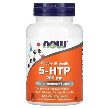 Амінокислота NOW 8-HTP 200 mg, 120 вегакапсул CN4410 фото