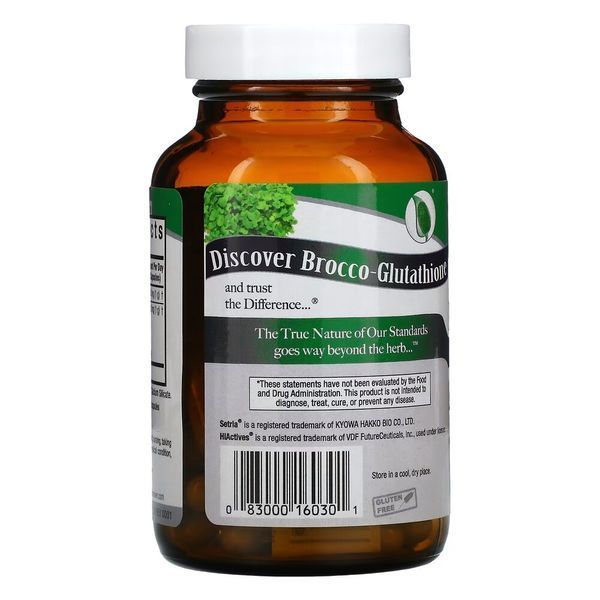 Глутатіон з броколі Nature's Answer Brocco-Glutathione 500 mg, 60 вегакапсул CN15133 фото