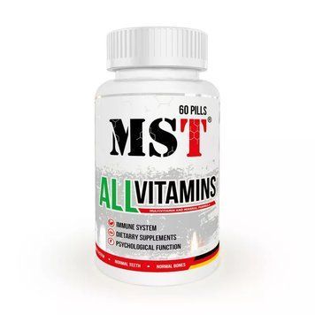 Вітаміни та мінерали MST Nutrition AllVitamins, 60 таблеток CN7164 фото